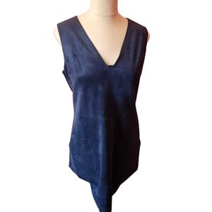 BCBGMaxAzria Navy Sleeveless V-Neck Dress